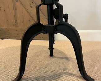(F28A - Stools F28B - Table.) F28A - $225 PAIR Crate & Barrel - Tig Metal Counter Stools. Measures 19.5" x 19.25" deep x 34.25" tall. F28B - $275. Pottery Barn Adjustable Table is 29.75" x 35" tall. Adjustable Height.