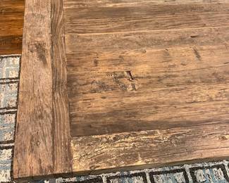 F23 - $550. Restoration Hardware Flat Iron Desk or Dining Table. Measures 59.75" x 34" x 30.25" tall.