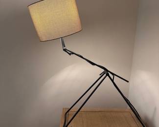 F39 - $75. Adjustable Table Lamp. Base is 22" wide. Lamp adjusts from 32" - 35" at the tallest.