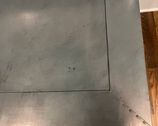 F21 - $450. Restoration Hardware - Annecy Metal Wrapped 2 Drawer Wide File Cabinet. (Retail was $1,237). Measures 35.75" x 22.5" x 30.25" tall. Zinc Finish.
