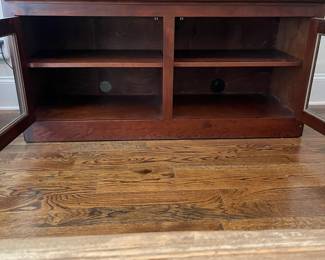 F17 - $75. TV Console. Measures 50" x 17.75" x 24.5" tall.
