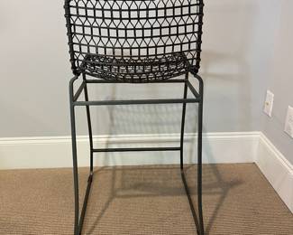 (F28A - Stools F28B - Table.) F28A - $225 PAIR Crate & Barrel - Tig Metal Counter Stools. Measures 19.5" x 19.25" deep x 34.25" tall. F28B - $275. Pottery Barn Adjustable Table is 29.75" x 35" tall. Adjustable Height.