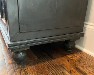 F22 - $1600. Restoration Hardware - Annecy Metal Wrapped Glass 4-Door Cabinet. Lighted. (Retail was $3,452). This is HEAVY and the movers have put it in the garage for ease of loading. You will need 2 very strong people to load this. Restoration Hardware - Annecy Metal Wrapped Glass 4-Door Cabinet. (Retail was $3,452). This is HEAVY and the movers have put it in the garage for ease of loading. You will need 2 very strong people to load this. Measures 84.25" x 18.25" deep x 93" tall. Zinc Finish.