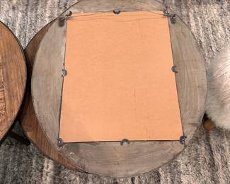 F33 - $60. Oval Mirror. Measures 28" x 32". Relatively lightweight - frame isn't very heavy.