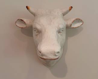 F41 - $40. Cows Head Bust. Measures 16" wide x 13" tall x 10" deep.