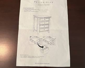 F11 - $350 PAIR of Pottery Barn "Hudson" Nightstands. Measures 26" wide x 20" deep x 30.25" tall.