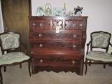 Great 'ol mahogany chest with crystal knobs