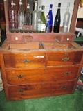 This is a diamond in the rough ! Great old chest only needs a top !