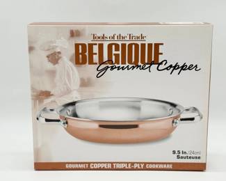 84 BelgiqueGourmetCopperTriplePlyCookware