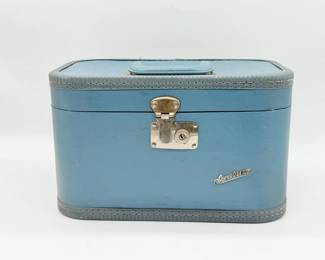 144 VintageBlueCariliteHardshellTravelCase