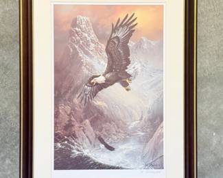 41 SignedFramedSavetheEaglebyArtistTedBlaylock