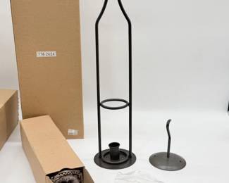 103 HangingIronCandleHolders