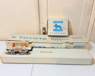 134 VintageToyotaRibberLaceCarriageKnittingMachineAccessories