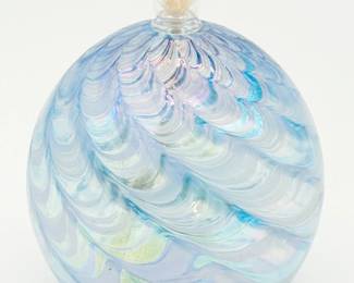 126 HandBlownSwirlGlassOilLamp