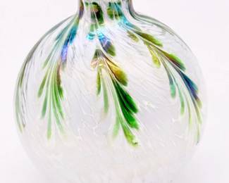 146 HandBlownSwirlGlassOilLamp