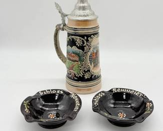 70 VintageGermanStonewareBeerSteinAshtrays