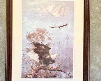 40 SignedFramedSavetheEaglebyArtistTedBlaylock