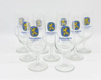 32 VintageLowenbrauMunchenGermanBeerGlasses