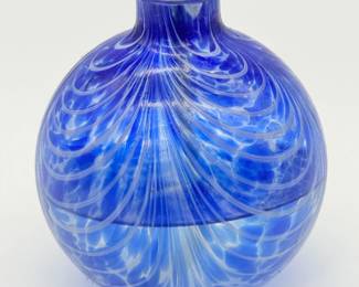 122 HandBlownSwirlGlassOilLamp