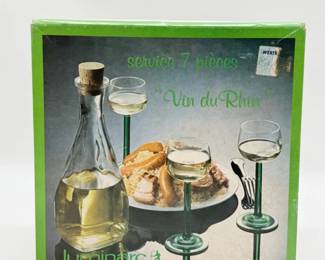 28 VintageLuminarcVinduRhin7PieceWineSet