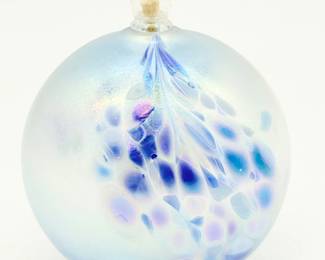 137 HandBlownSwirlGlassOilLamp