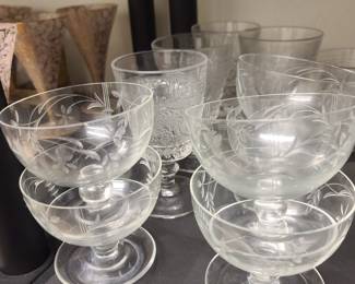 Vintage vases and crystal glasses / dishes