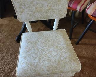 Vintage vanity chair with storage under seat