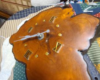 Cypress wood clock