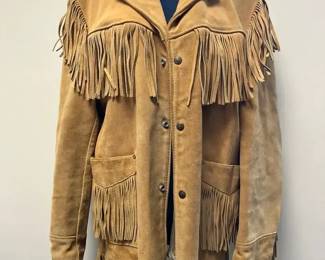 006 Vintage Schott Rancher Suede Fringe Jacket