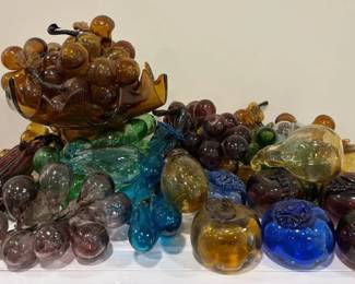 Vintage Glass Fruit and Vegetables