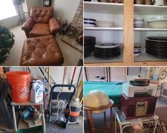 Automan, power washer, chop saw, fertilizer spreader, globe, antique radio, printer...