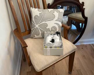 Wooden Chair, Decorative Mirro r