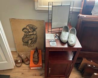 Wooden Side Table, Women's Shoes, Frames
