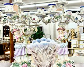 Pair of Dresden Candlesticks