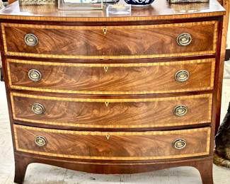 Hepplewhite Style Bow Front Chest