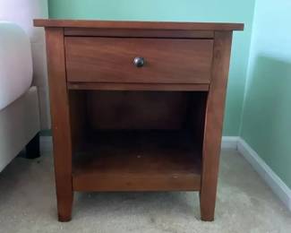 Wooden Nightstand with Drawer