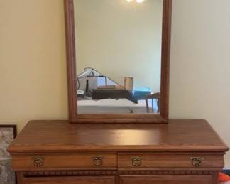Basset Wood Dresser With Mirror