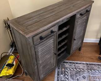 TV Stand with Bottle Storage, Cabinets and Drawers