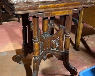 19th Century Marble Top Parlor Table