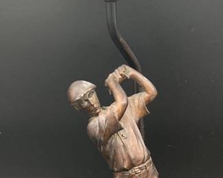 Bronze Golfer Lamp