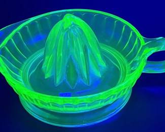 Uranium Glass Citrus Bowl