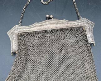Early 20th Century German Silver Chain Mail Purse