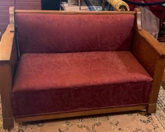 Early 1900's Oak Sofa Bed