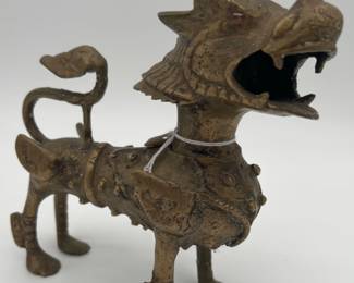Brass Tibetan Foo Dog