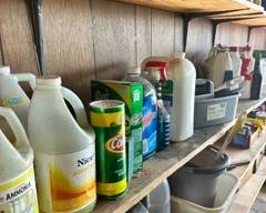 Various cleaning supplies.