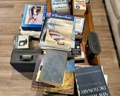 Various books.