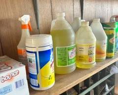 Various cleaning supplies.