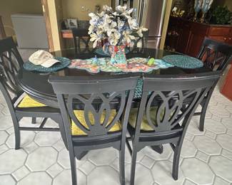 Baxton Studio Round Dining Table Set with Chairs