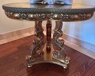 Napoleon III Style Giltwood Pedestal Table