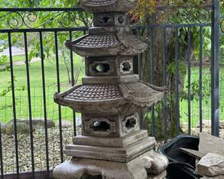 Henri Studio Cast Stone Tier Pagoda Garden Statue